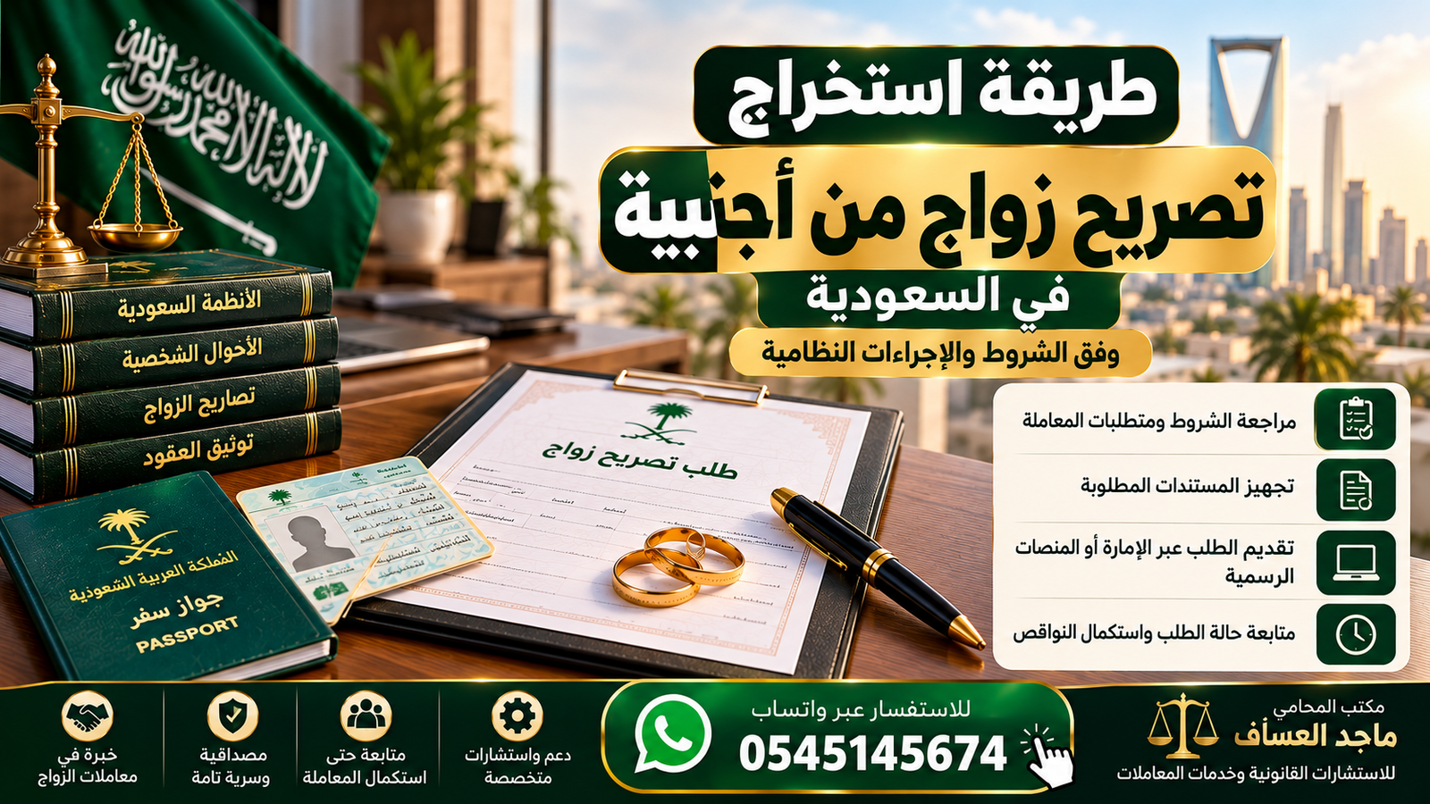 طريقة استخراج تصريح زواج من أجنبية في السعودية 2026