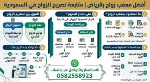 أفضل معقب زواج بالسعودية الرياض | متابعة إجراءات تصريح الزواج