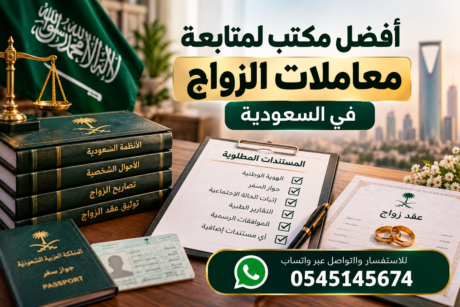 أفضل مكتب لمتابعة معاملات الزواج في السعودية ومراجعة المستندات