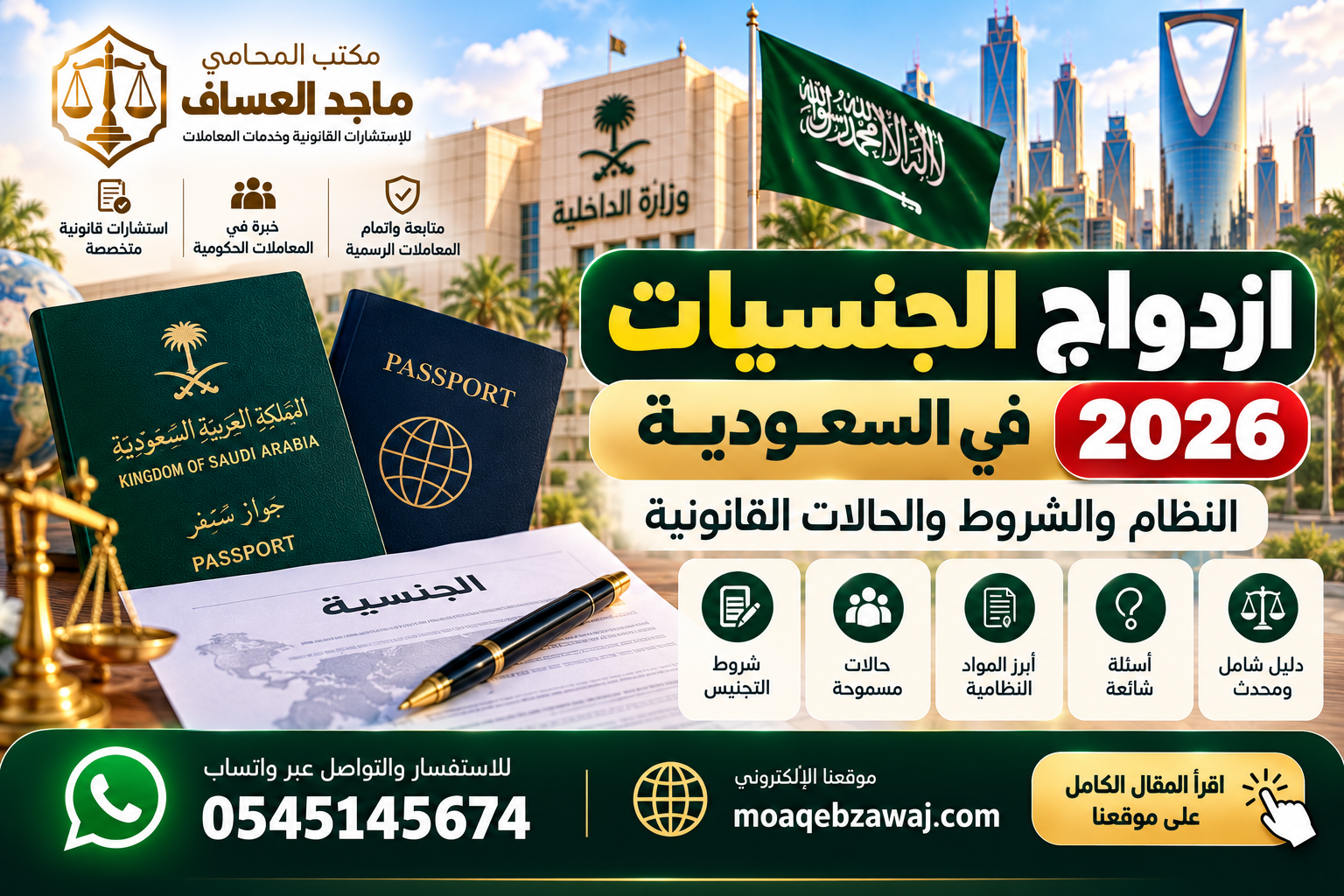 : ازدواج الجنسيات في السعودية 2026: النظام والشروط