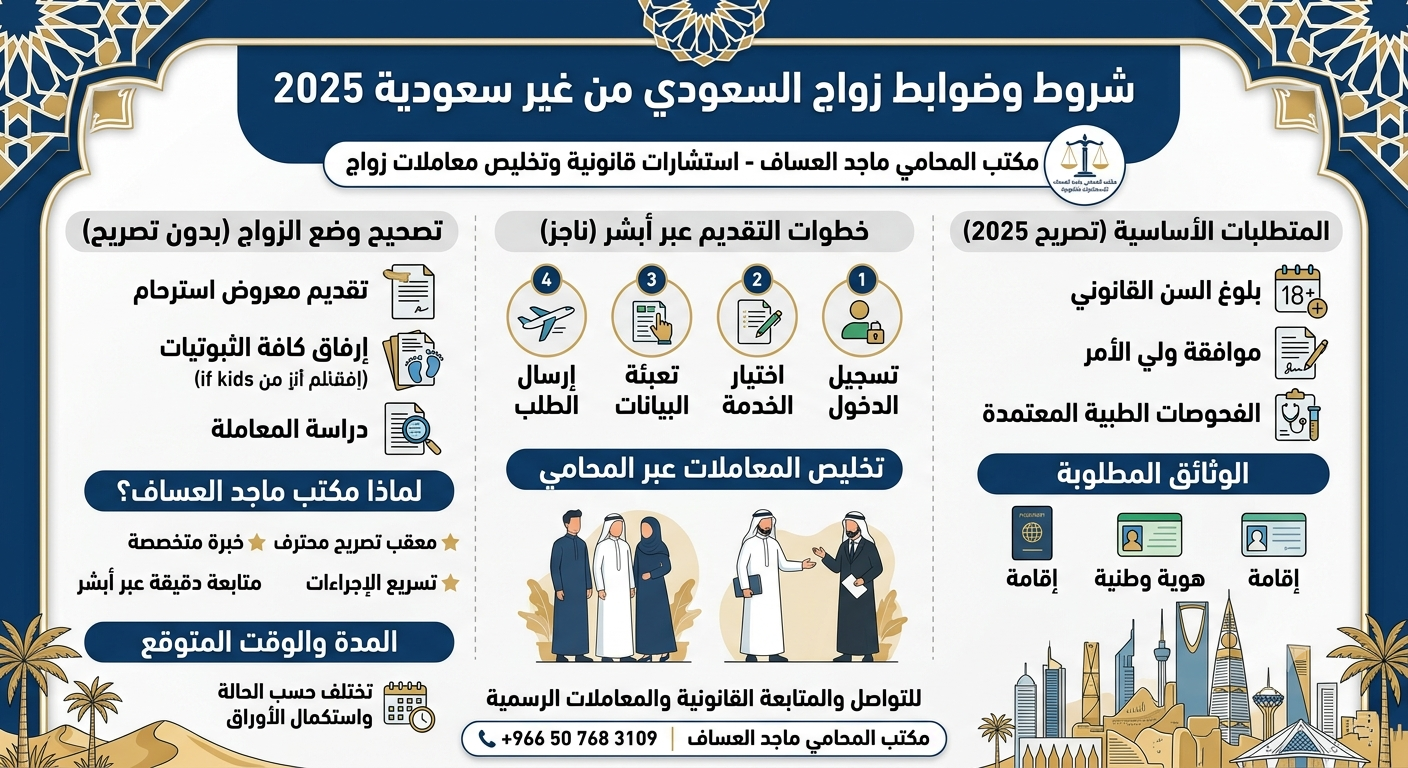استخراج تصريح الزواج في السعودية