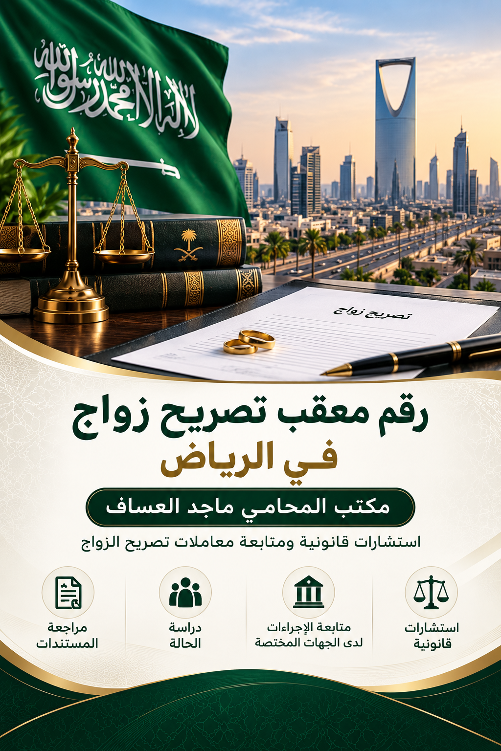 رقم معقب تصريح زواج في الرياض